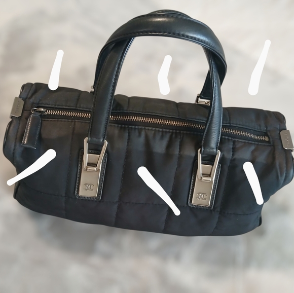 Chanel Black Sport Boston Nylon & Leather Duffel Bag - Picture 15 of 16